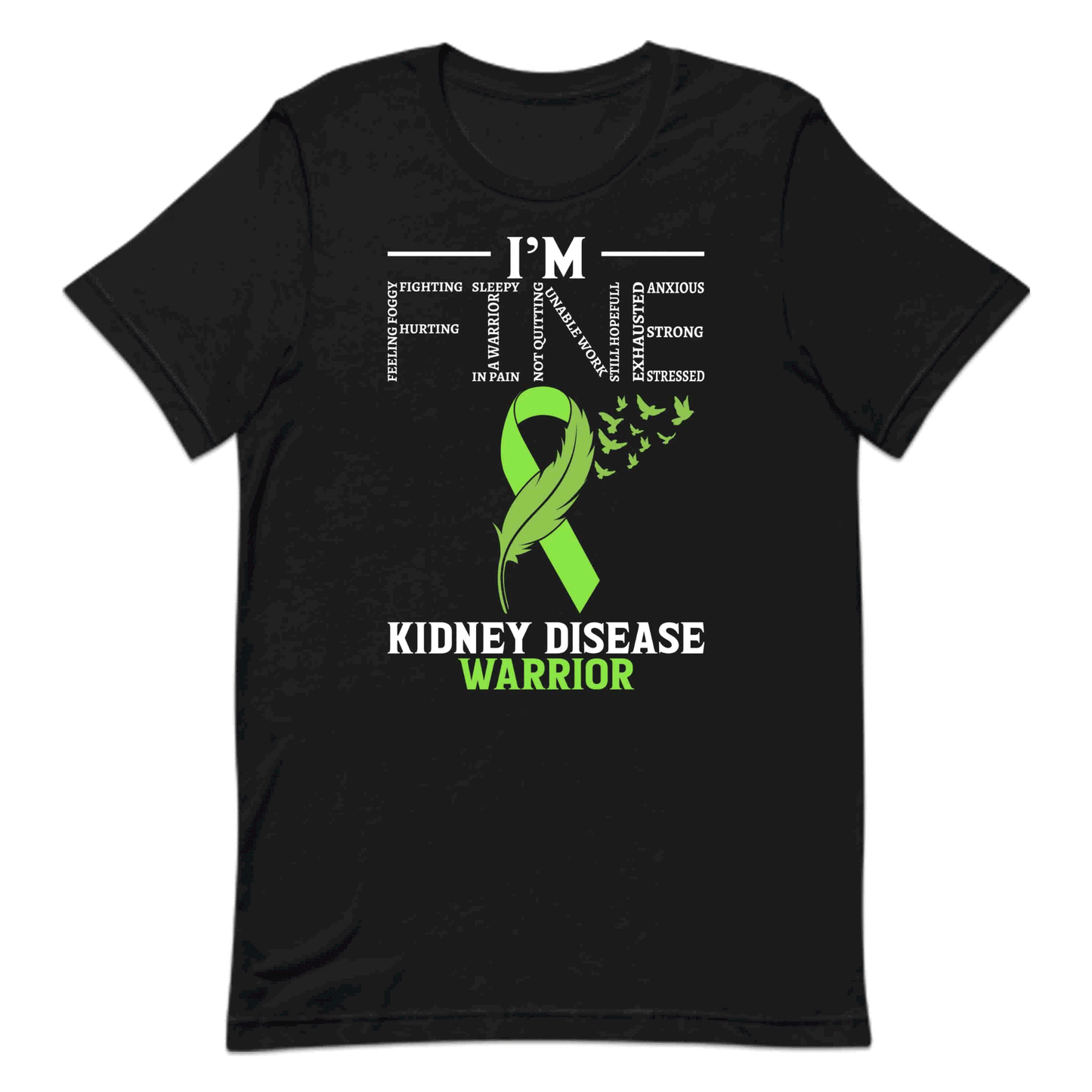 Kidney Disease Warrior Green Ribbon Feather CKD Fighters | PRODUCT CODE: GRNDBIENDAKOE