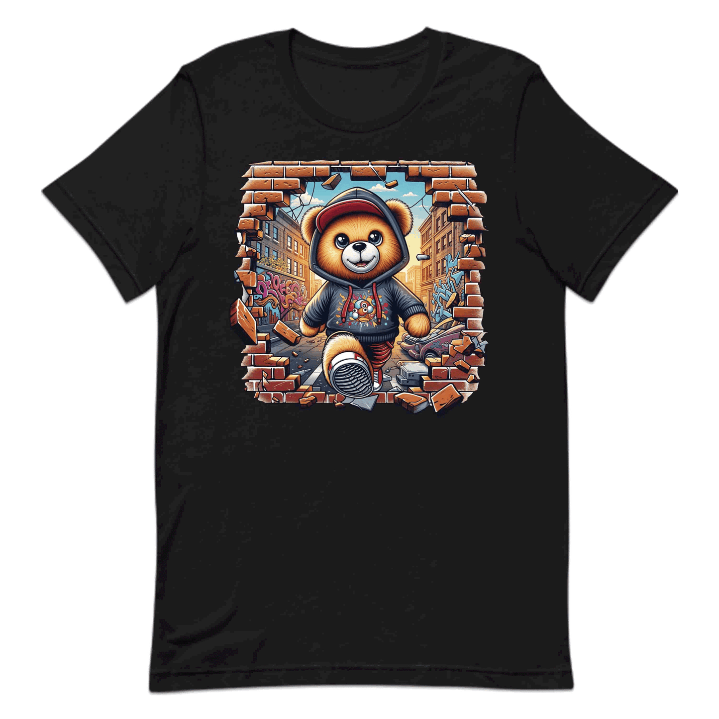 Epic Bear Breaking Through Brick Wall 3D Realistic Bear | PRODUCT CODE: EPBREKNGWLAP