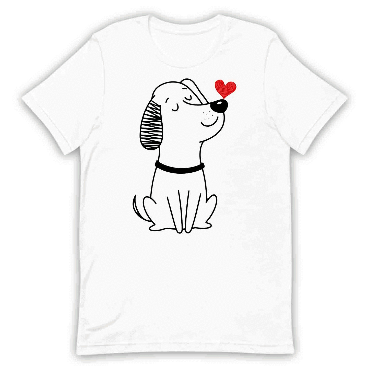 Minimalist Dog Drawing T-Shirt, Sweatshirt, Hoodie – Cute Puppy & Happy Pet Lover Vibes | PRODUCT CODE: MNSTDOGWAH