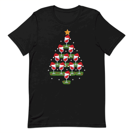 Christmas Wine Glass Tree Funny Xmas Holiday Wine | PRODUCT CODE: CHRMWNGLSTR