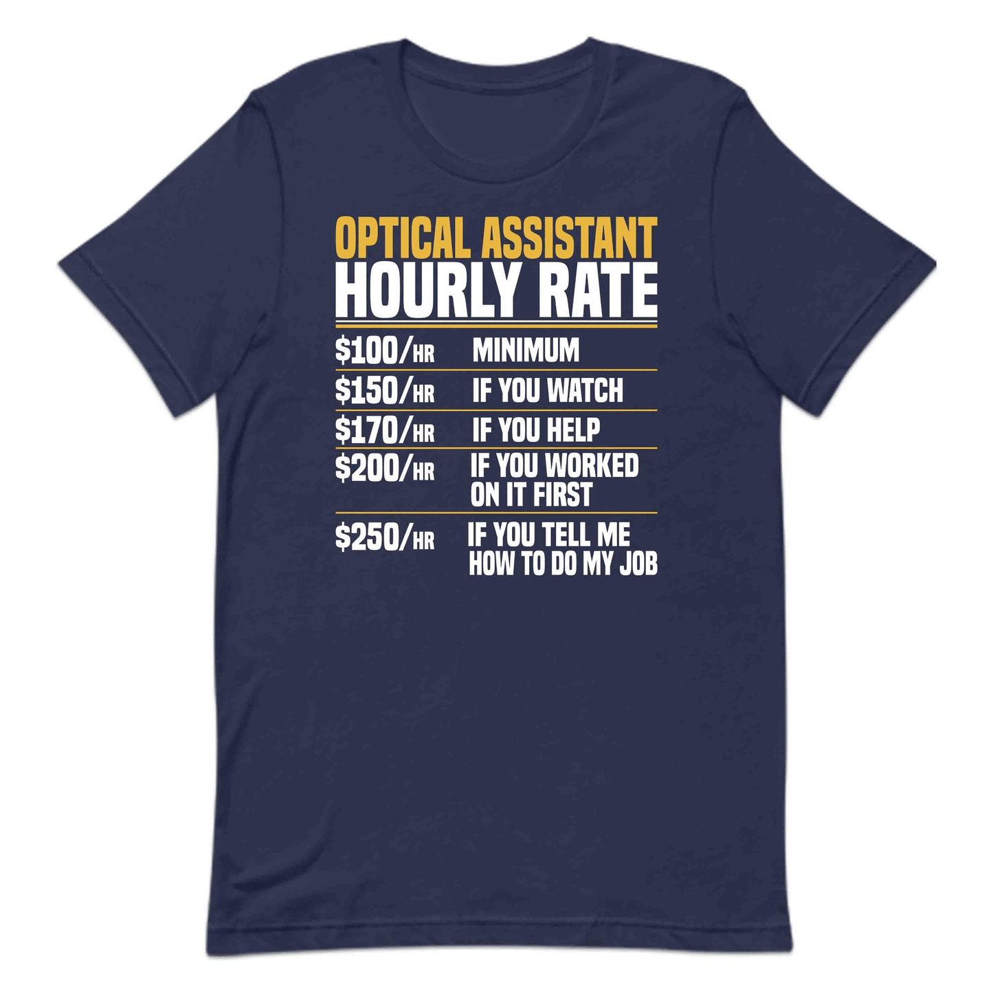Optical Assistant Hourly Rate Optometrist Work Rate Eye Care Humor | PRODUCT CODE: PTCASNTHRULAE