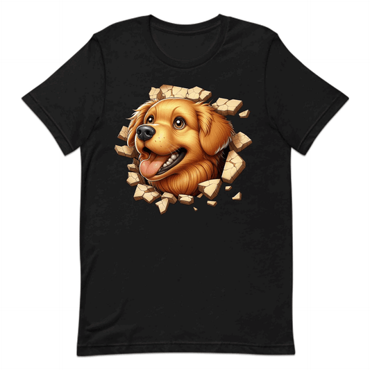Golden Retriever Breaking Through Wall 3D Realistic Dog | PRODUCT CODE: GLDNRTVEBKMNW