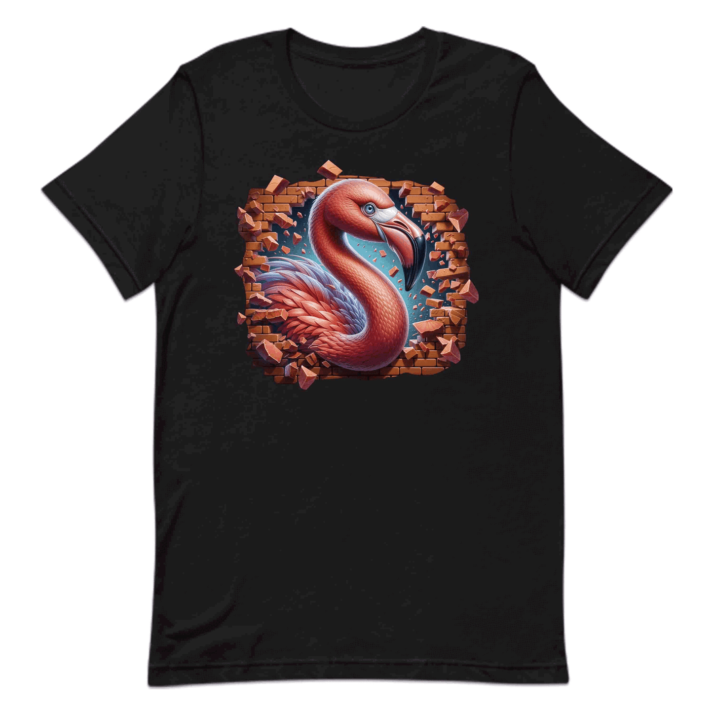 Flamingo Breaking Through Wall 3D Realistic Flamingo | PRODUCT CODE: FLMNBRKTHWLO