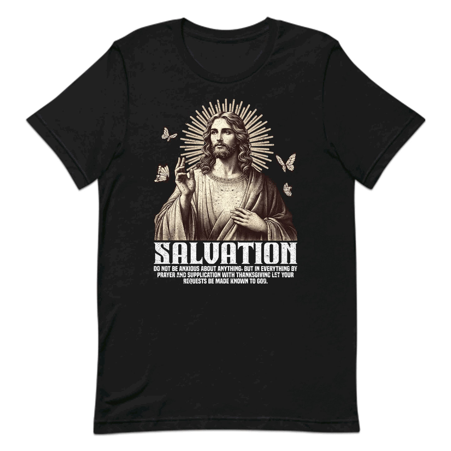 Salvation Christian Jesus and Butterflies Uplifting Bible Verse | PRODUCT CODE: SLVTNCHRJUSEB
