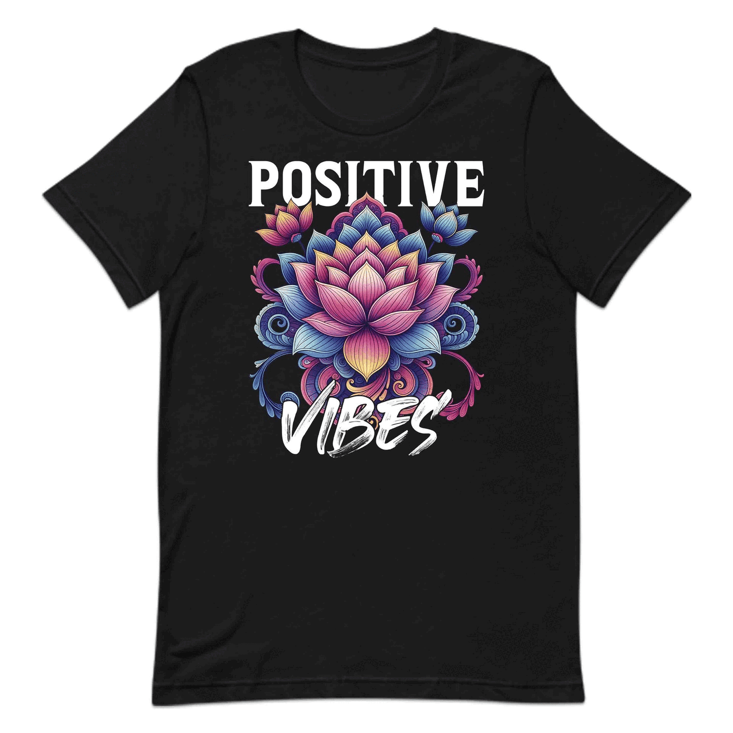 Vibrant Positive Vibes Radiant Lotus Flower Mandala Meditation Yoga Enthusiasts | PRODUCT CODE: VBRNPOSTBEDA