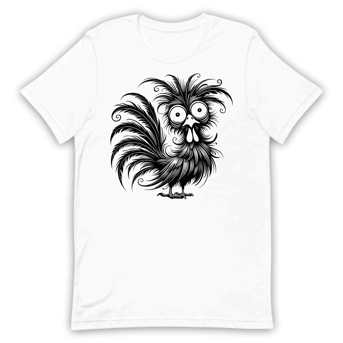 Funny Crazy Chicken Farm Life Humor Style Eccentric Rooster | PRODUCT CODE: FNYCRYZMALFES