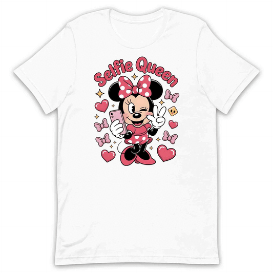 Minnie Mouse Selfie Queen T-Shirt, Disney Cartoon Sweatshirt, Magical Girls Trip Hoodie | PRODUCT CODE: MWERNMASD