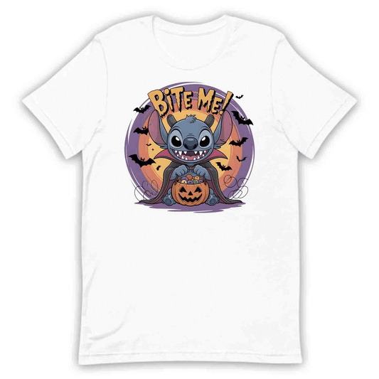 Disney Lilo & Stitch Vampire T-Shirt, Bite Me Halloween Sweatshirt, Horror Cartoon Hoodie | PRODUCT CODE: DVWEBRBITA