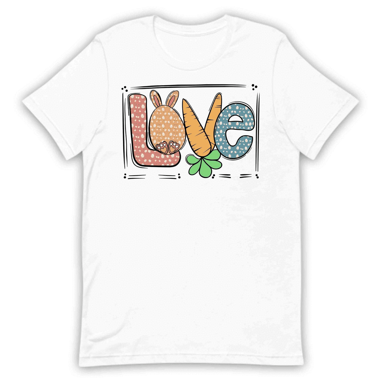Easter Bunny Love Easter Egg Hunt Cute Rabbit and Carrot | PRODUCT CODE: ETSBYNLVRATCO