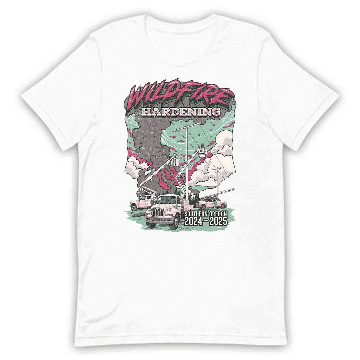 Wildfire Hardening Lineman T-Shirt, Utility Crew Sweatshirt, Power Line Worker Hoodie | PRODUCT CODE: WICLDUENBCP