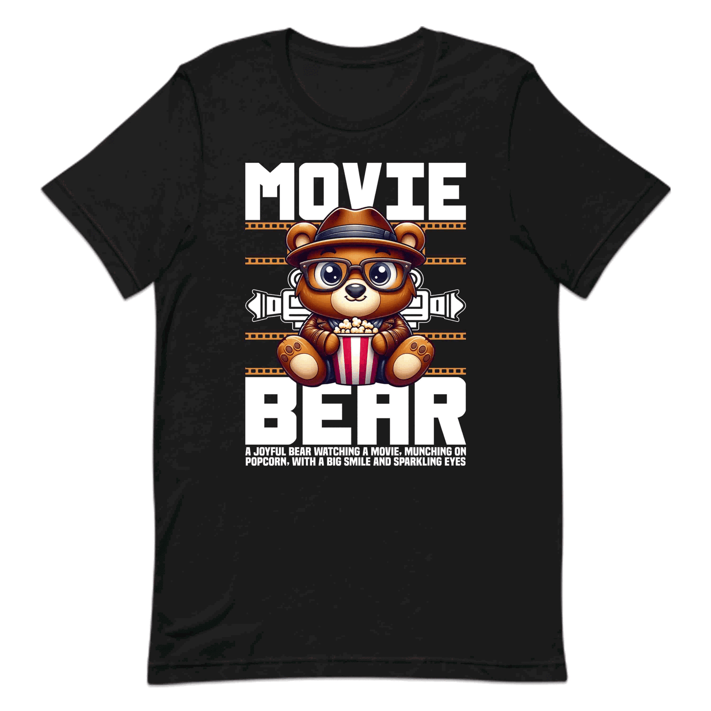 Adorable Movie Bear Film Buffs Popcorn Enthusiasts | PRODUCT CODE: ADBMVEBRFLBS