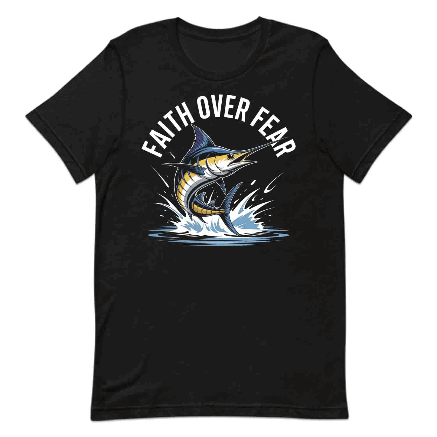 Faith Over Fear T-Shirt, Christian Angler Sweatshirt, Inspirational Fishing Hoodie | PRODUCT CODE: FTHABNMAD