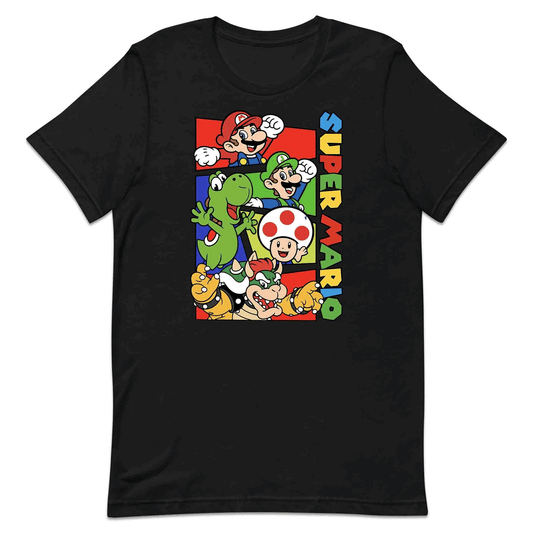 Super Mario Bros T-Shirt | Retro Nintendo Gamer Jumper | Mario, Luigi, Yoshi, Bowser & Toad Hoodie | PRODUCT CODE: SPFUEBNMRC