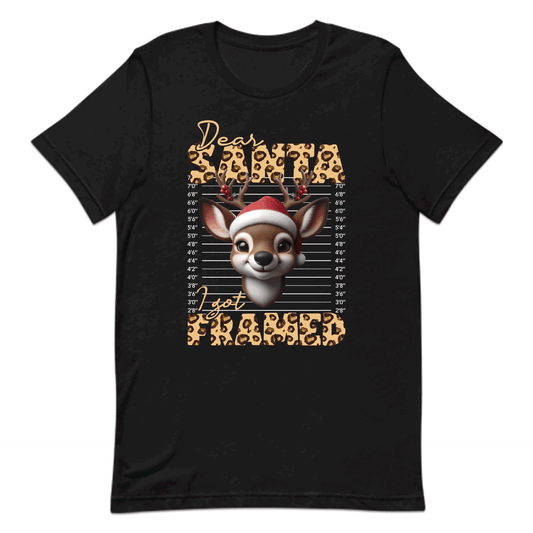 Christmas Reindeer Dear Santa I Got Framed Funny Xmas Mugshot | PRODUCT CODE: RBDESAFKRNM