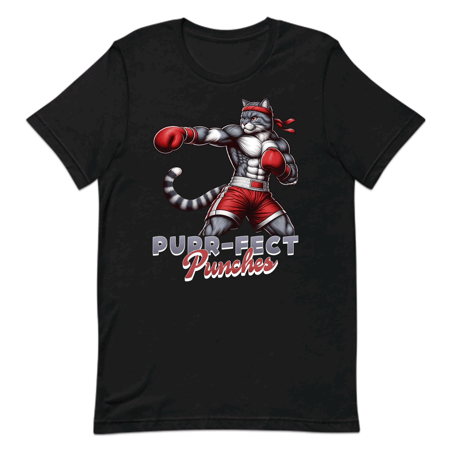 Purr-fect Punches Muscular Boxing Cat | PRODUCT CODE: PRFTCNHMUBXNA
