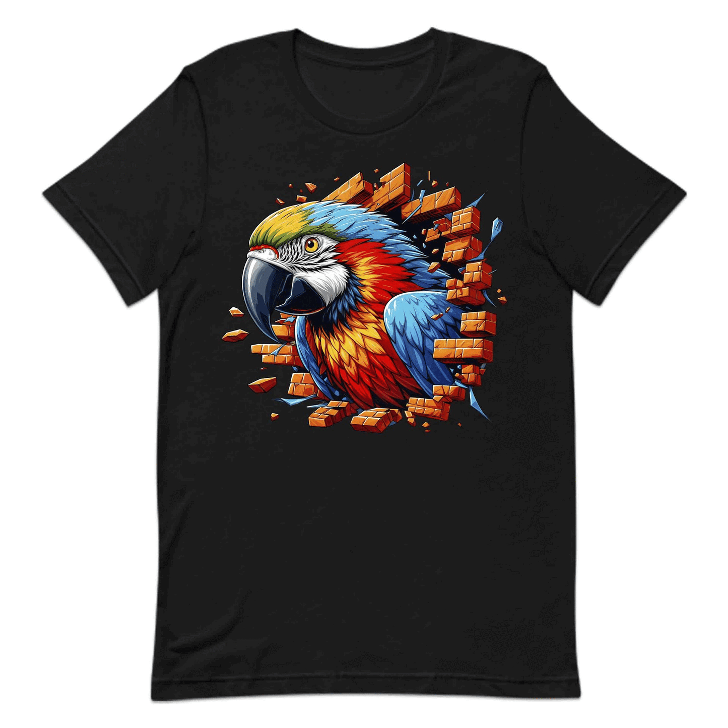 Vibrant Macaw Breaking Through Wall 3D Realistic Parrot | PRODUCT CODE: VBRNTPAROBKWS