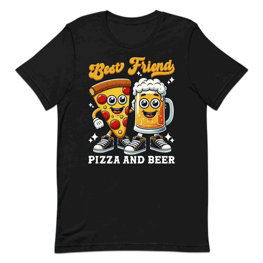 Pizza & Beer Best Friends Happy Pepperoni Slice and Beer World Pizza Day | PRODUCT CODE: PZBRESTFDEHY