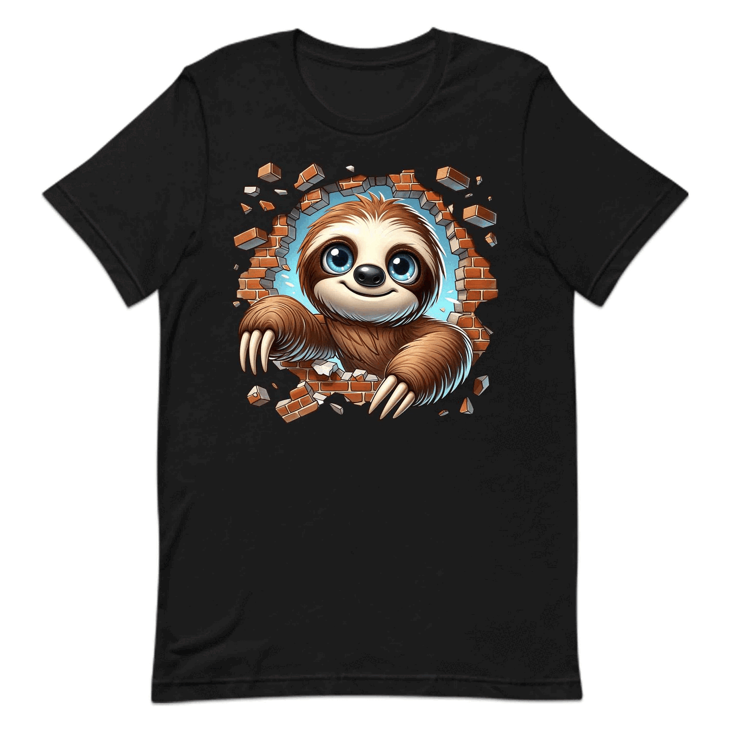 Sloth Breaking Through Wall 3D Realistic Big-Eyed Whimsical Sloth | PRODUCT CODE: SLTHBRKNGWAL