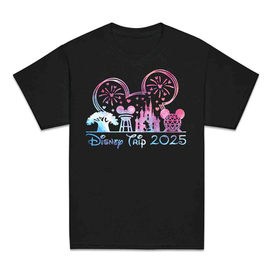 Disney Trip 2025 Kids T-Shirt | Family Vacation Jumper | Mickey Castl Disneyland Travel Hoodie | PRODUCT CODE: PSTENBWQDBS
