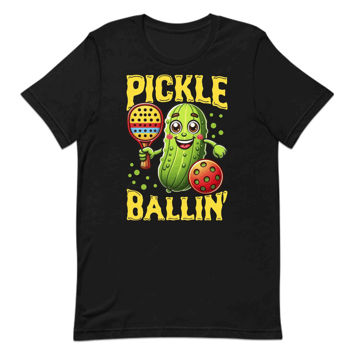 Hilarious Pickleball Cartoon Funny Pickle Ballin | PRODUCT CODE: HLRUSPCKBLCA