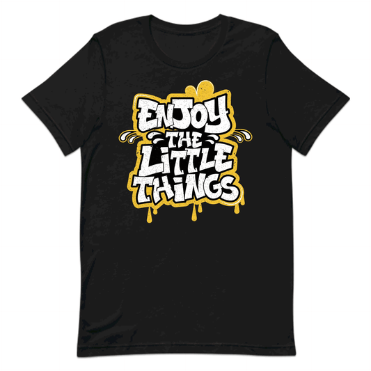 Enjoy the Little Things Retro Inspirational Typography Positive Quote | PRODUCT CODE: EJNYTHLENGSR