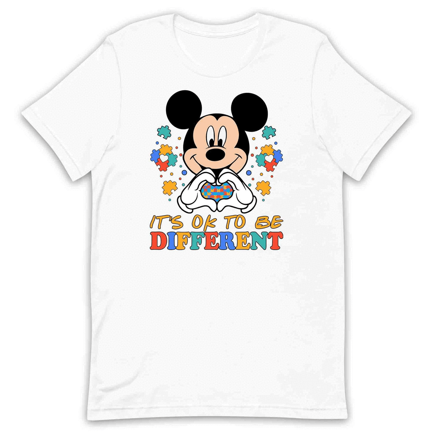 Disney Autism Awareness T-Shirt | Heart Puzzle Piece Jumper | Inclusive Mickey Mouse Hoodie | PRODUCT CODE: DNSYVAHRTPZL