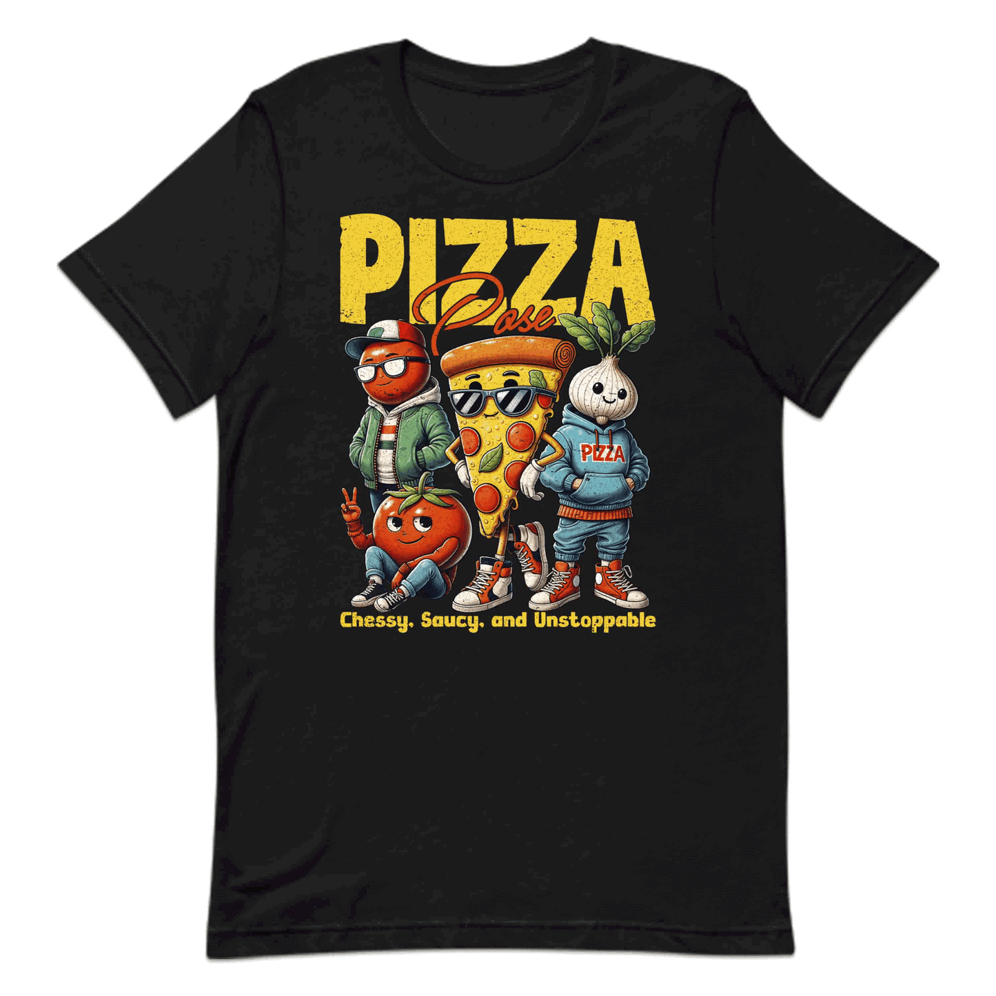 Pizza Pose Funky Food Characters Cheesy & Saucy Style | PRODUCT CODE: PZSEOFNYTCHR