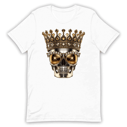 Golden Skull Crown Luxury Meets Boldness Gothic Rock and Punk Style | PRODUCT CODE: GLDSKULCWRN