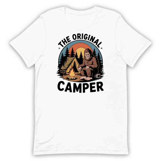 Vintage Bigfoot Camping T-Shirt, Sweatshirt & Hoodie for Outdoor Lovers | PRODUCT CODE: VBNADUYWQ