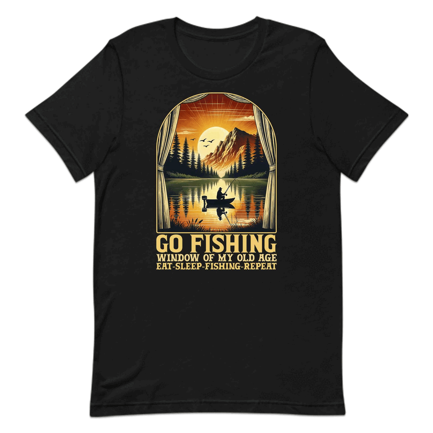 Go Fishing Retro Sunset Eat Sleep Fishing Repeat | PRODUCT CODE: GFSHNRTSNUF