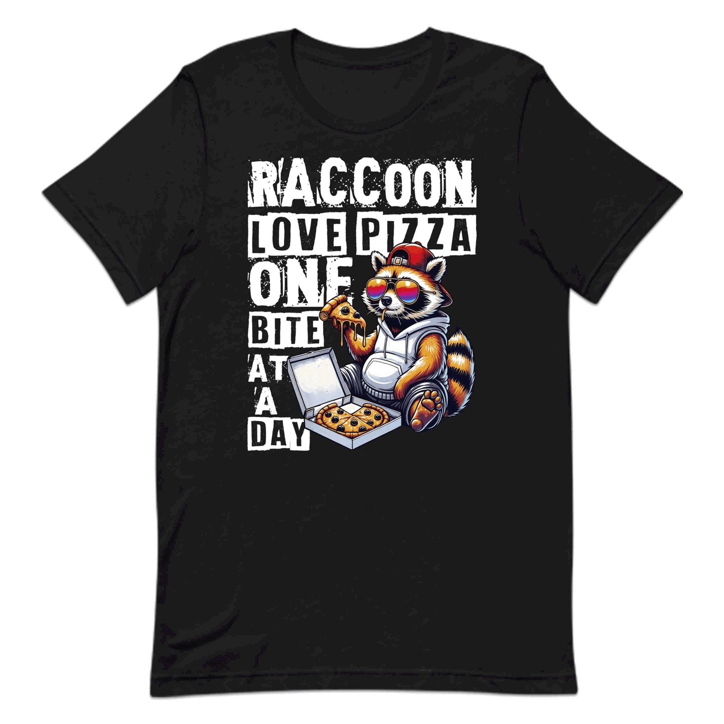 Funny Pizza Loving Quirky Raccoon With Sunglasses Hilarious Pizza Humor | PRODUCT CODE: RCNIOPANSZKLE