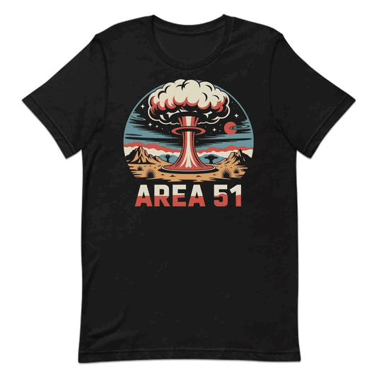 Retro Area 51 T-Shirt | Vintage UFO & Alien Tees | Sci-Fi Conspiracy Hoodies | PRODUCT CODE: RMWHGQEB