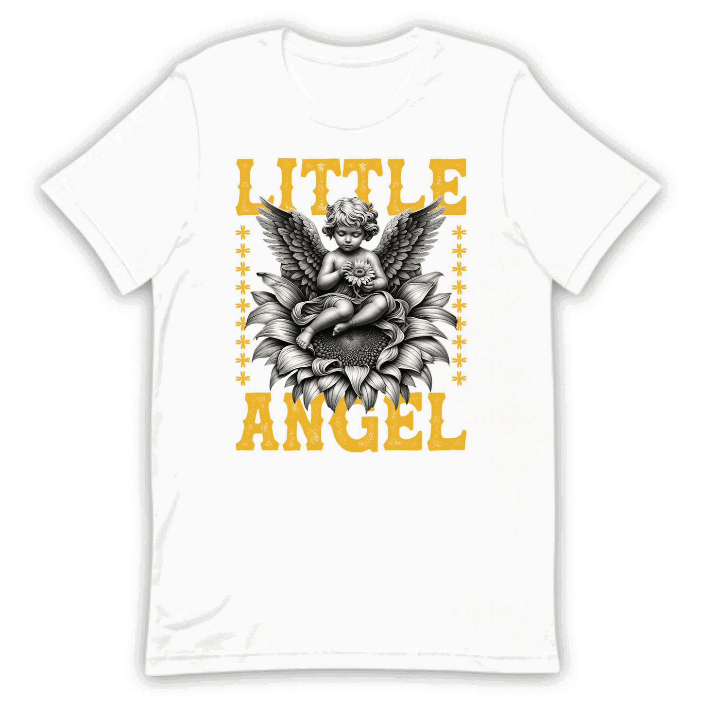 Heavenly Little Angel Whimsical Floral Sunflower Inspired | PRODUCT CODE: HVNLYEANGWMS