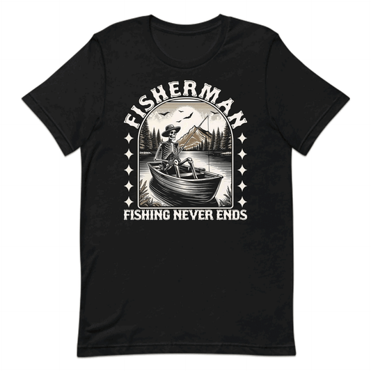 Vintage Skeleton Fisherman Boat  Funny Dark Humor Anglers | PRODUCT CODE: VTGSKLTNFSHM