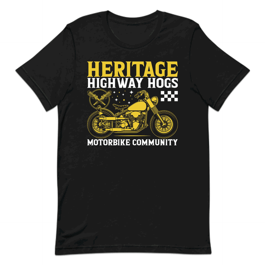 Vintage Heritage Highway Hogs TMotorcycle Community Classic Biker Style | PRODUCT CODE: VNGTHEWYSAONB