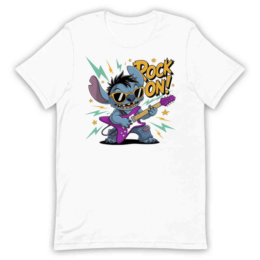 Rock On Stitch Guitar T-Shirt, Disney Music Lover Sweatshirt, Punk Rock Cartoon Hoodie | PRODUCT CODE: ROIXCJBTASG