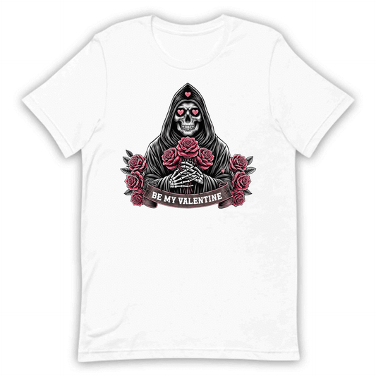 Be My Valentine Skeleton Gothic Skull with Roses Romantic Dark Souls | PRODUCT CODE: SKLNPHOLREDB