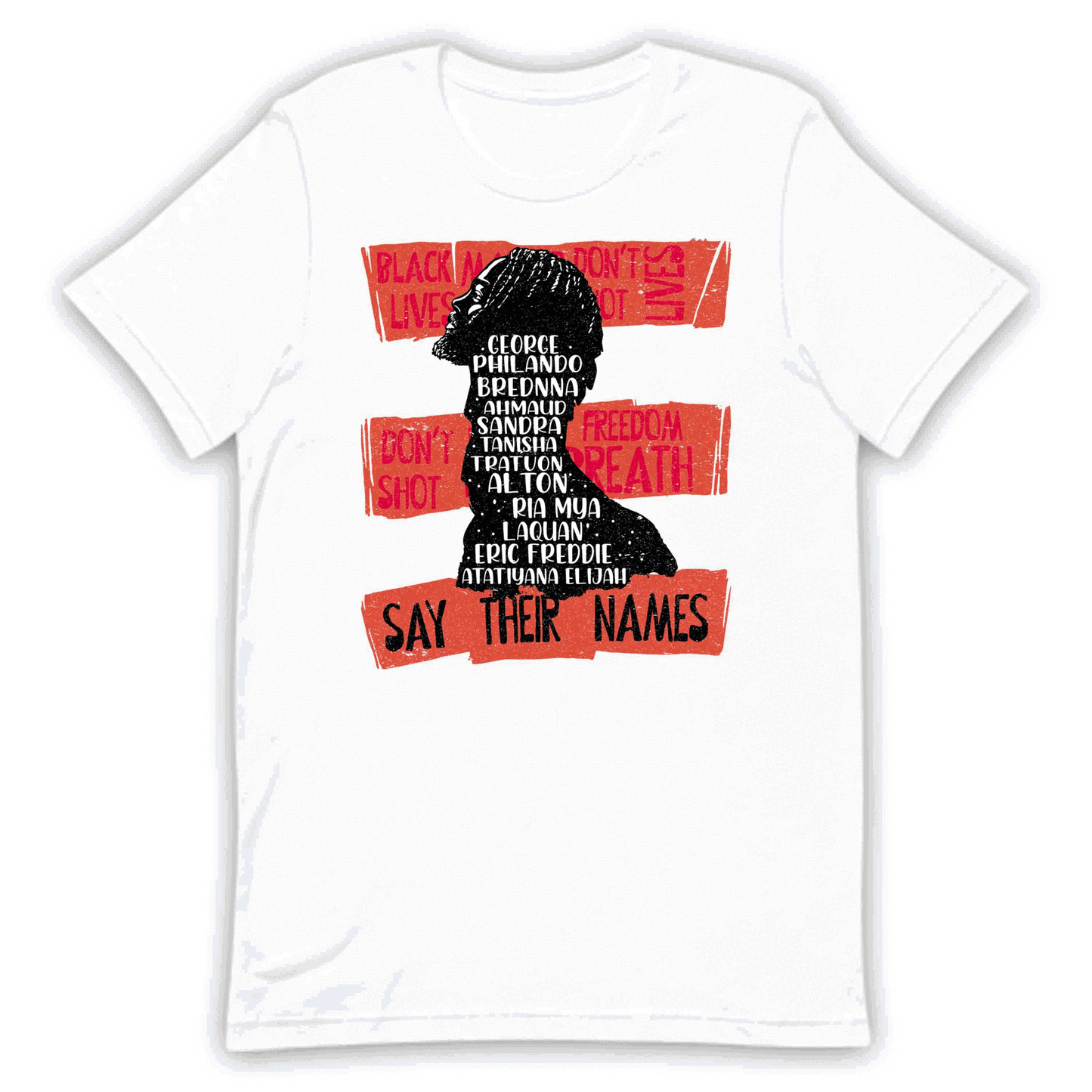 Say Their Names Tribute Black History Month Empowering Protest | PRODUCT CODE: SYTHRISANMSBKJ