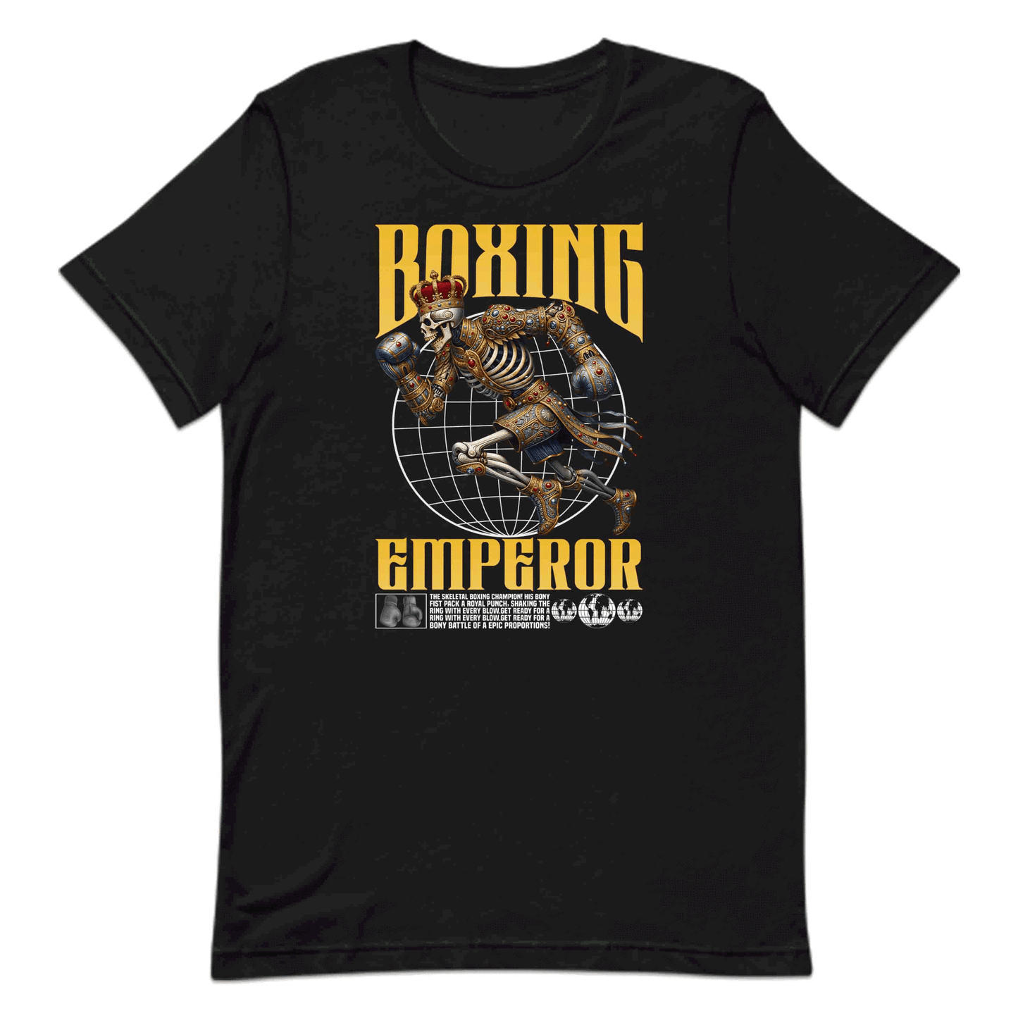 Royal King Boxing Skeleton Crowned Champion Bone Fighter | PRODUCT CODE: RYLBXNGSKLNTO