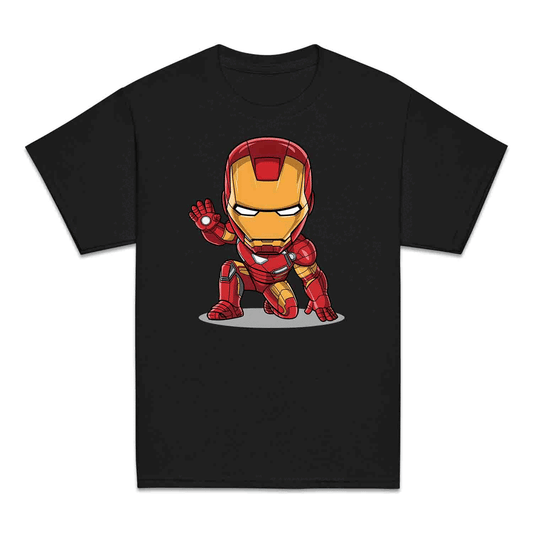 Chibi Iron Man Kids T-Shirt | Marvel Avengers Comic Cartoon Hero Kids Jumper | Tony Stark Armor Fan Hoodie | PRODUCT CODE: CHRBNAIRMNA