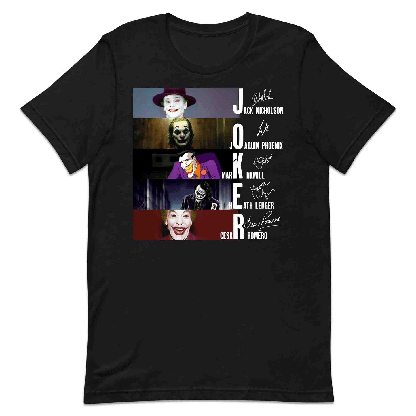 Legendary Jokers Evolution T-Shirt, Nicholson, Ledger, Phoenix & Hamill Tribute Hoodie – DC Villains Apparel | PRODUCT CODE: LGSBXCIYU