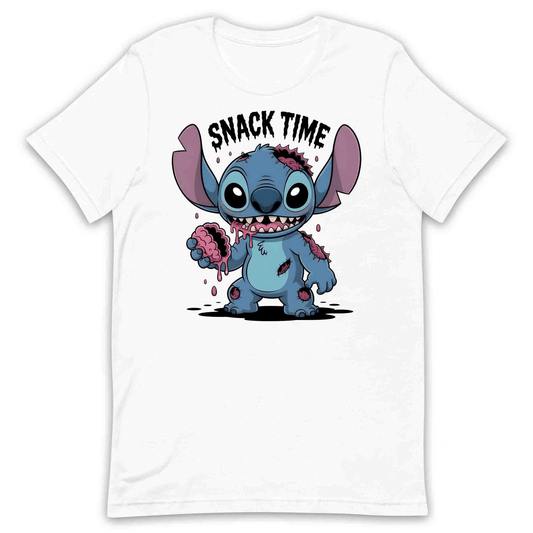 Stitch Zombie Snack Time T-Shirt, Halloween Cartoon Sweatshirt, Kawaii Horror Hoodie | PRODUCT CODE: SYTWBNVC