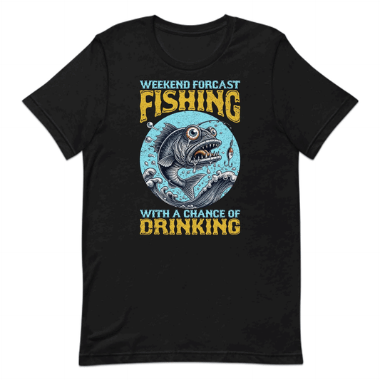 Weekend Forecast Fishing & Beer-Drinking Humorous Angler | PRODUCT CODE: WKNDFRCSNGBD