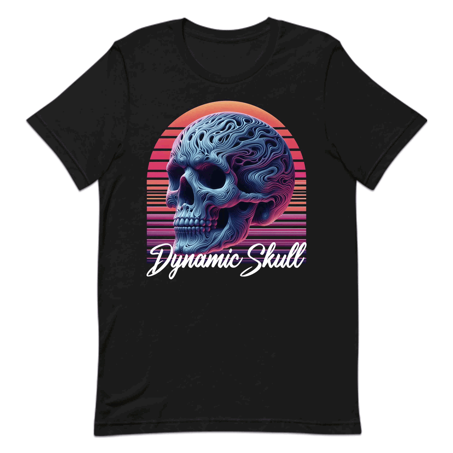 Vibrant Psychedelic Swirl Skull Trippy Abstract Skull | PRODUCT CODE: VBRNPYSDWLUT