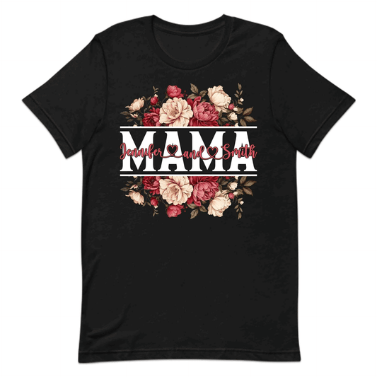 Personalized Floral Mama Custom Family Names with Elegant Flower Happy Mother’s Day | PRODUCT CODE: PRSLDFOMAHPYC