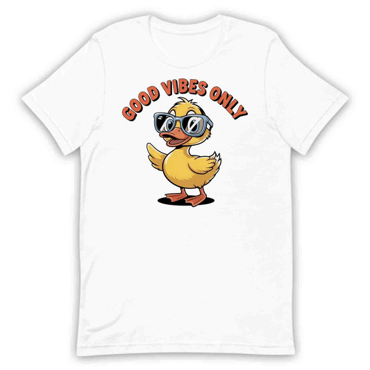 Cool Duck Retro Summer Tee, Sweatshirt & Hoodie – Funny Good Vibes Only Shirt | PRODUCT CODE: DUIXCKJQW
