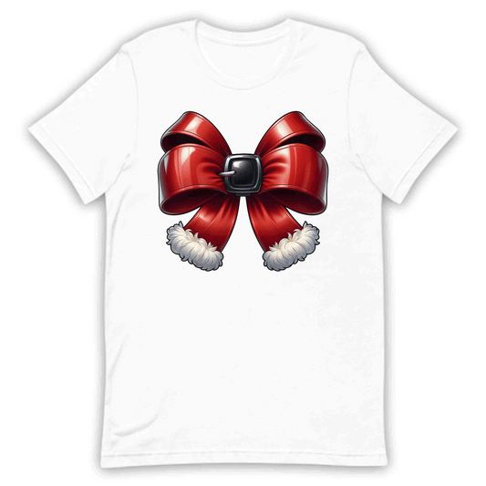 Christmas Coquette Bow Xmas Red Santa Belt Bow | PRODUCT CODE: RDECHRWONWB