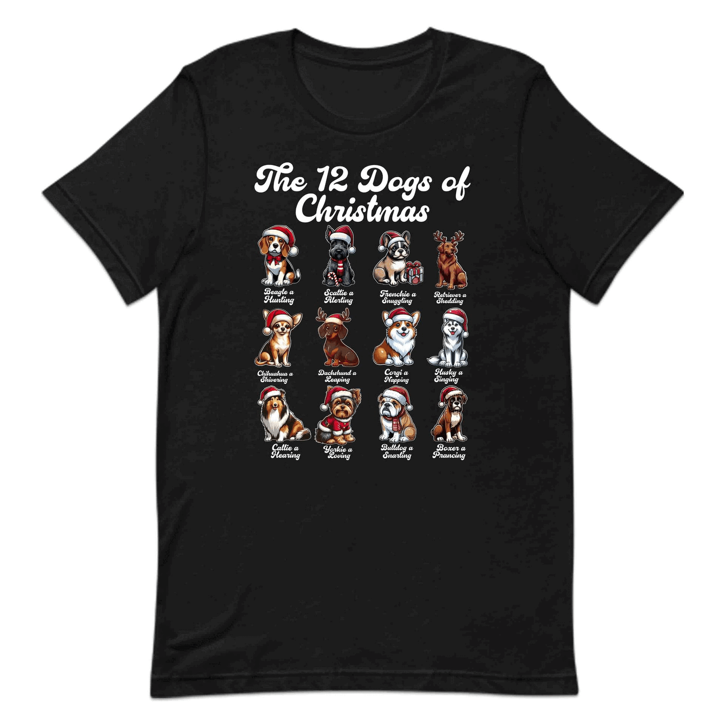 The 12 Dogs of Christmas Merry Woofmas Xmas Dog Breeds | PRODUCT CODE: TWLDGSOCHRMF