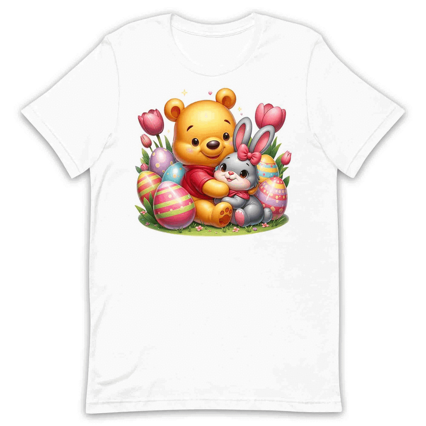 Disney Winnie the Pooh Easter T-Shirt | Sweet Pooh & Bunny Hug Jumper | Eggs & Flowers Hoodie | PRODUCT CODE: ASDNLMXCVOR