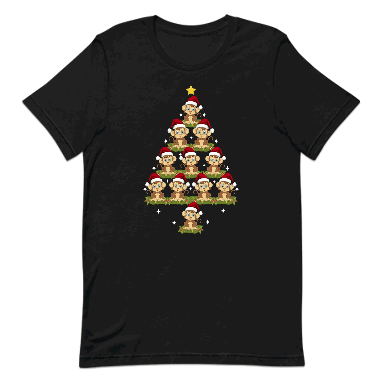 Christmas Santa Monkey Tree Holiday Xmas Jungle Animal | PRODUCT CODE: CHMSNAMKYRE